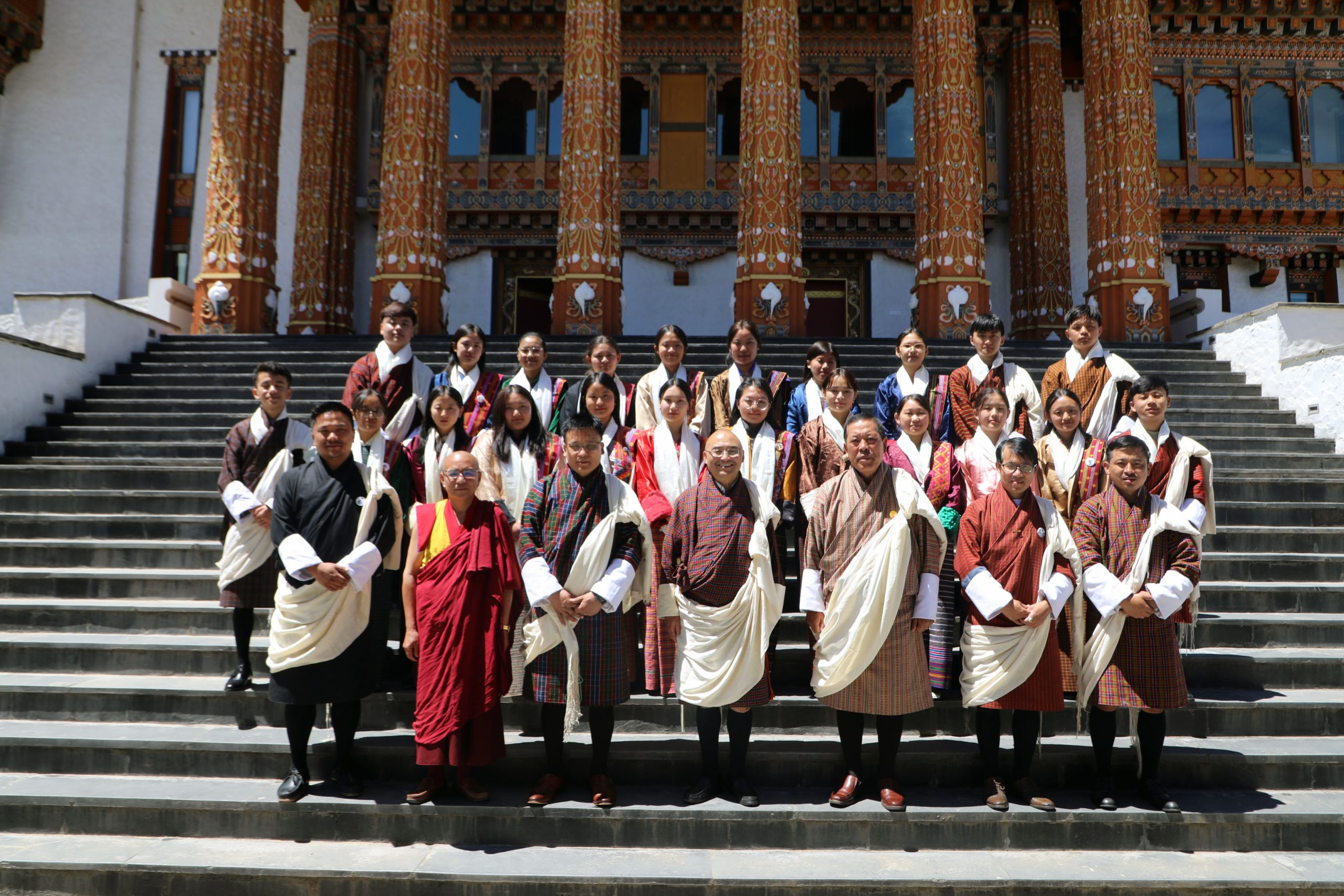 Newest Cohort, the Class of 2029 with the Dean and Staff of JSW Law 